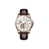 Rose Case White Dial Brown Leather