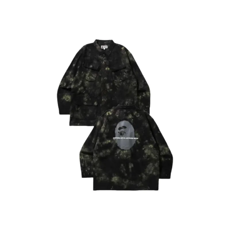 Bape Tie Dye Army Jungle Fatigue Shirt Jacket-2