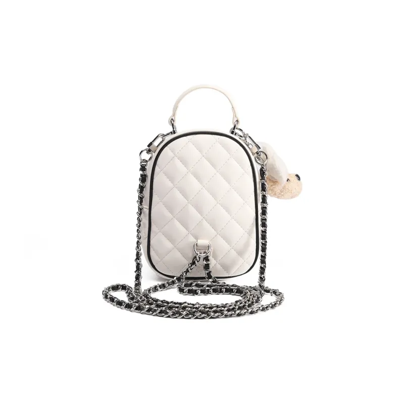 MISS GAIL Synthetic Leather Carry Backpack Women's Pink-8