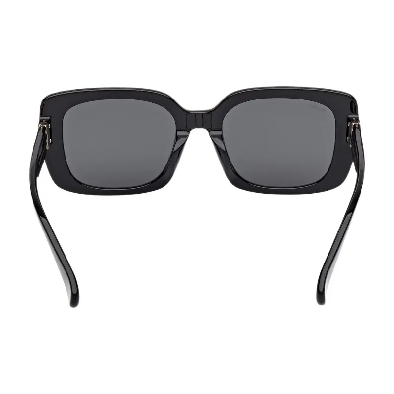 MaxMara Plate Frame Square Sunglasses Unisex Black-4