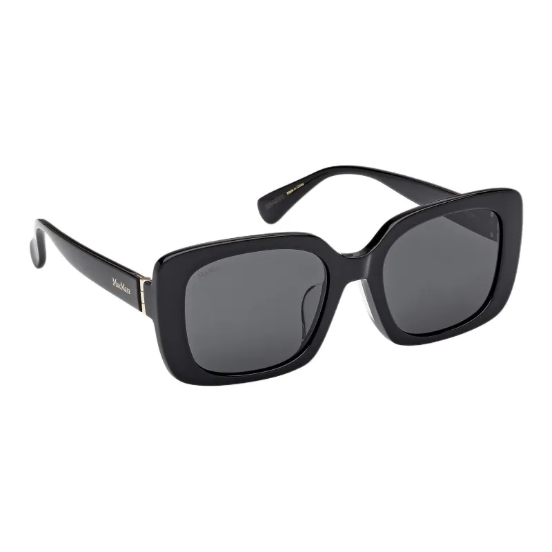 MaxMara Plate Frame Square Sunglasses Unisex Black-7