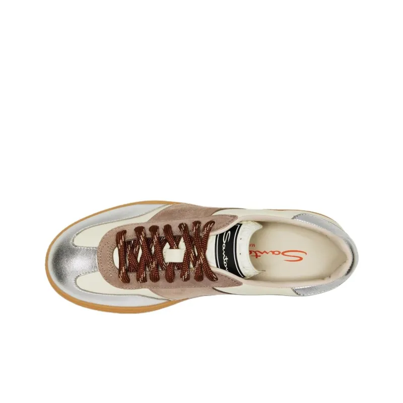 Santoni Dbs Oly Low Top Skateboard Shoes Women's Beige-4
