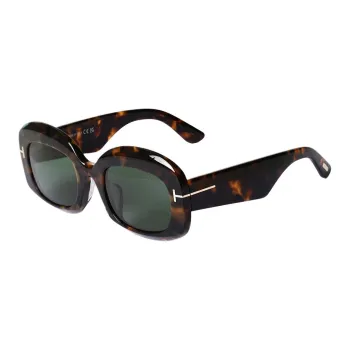 TF Plate Frame Irregular Shape Sunglasses Unisex Tortoiseshell