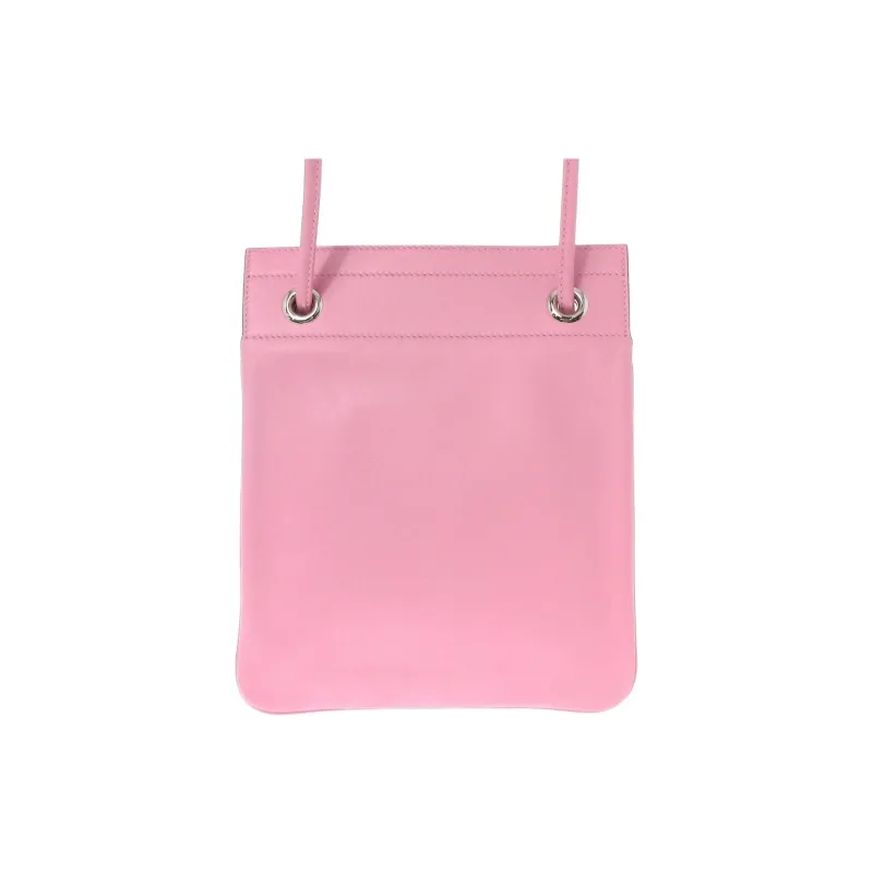 HERMES Swift Calfskin With Milo Lambskin Crossbody Bag, Shoulder Bag Women's Pink-2