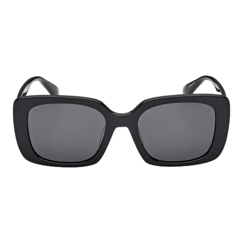 MaxMara Plate Frame Square Sunglasses Unisex Black-1