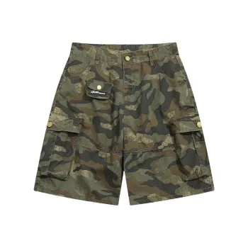 Bejirog Denim Shorts Men Camouflage