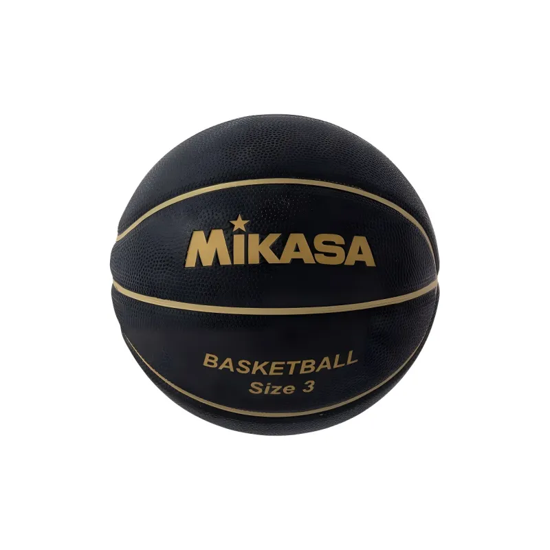 MIKASA Rubber Basketball Black/Gold Size 3 Ball Competition Unisex-0