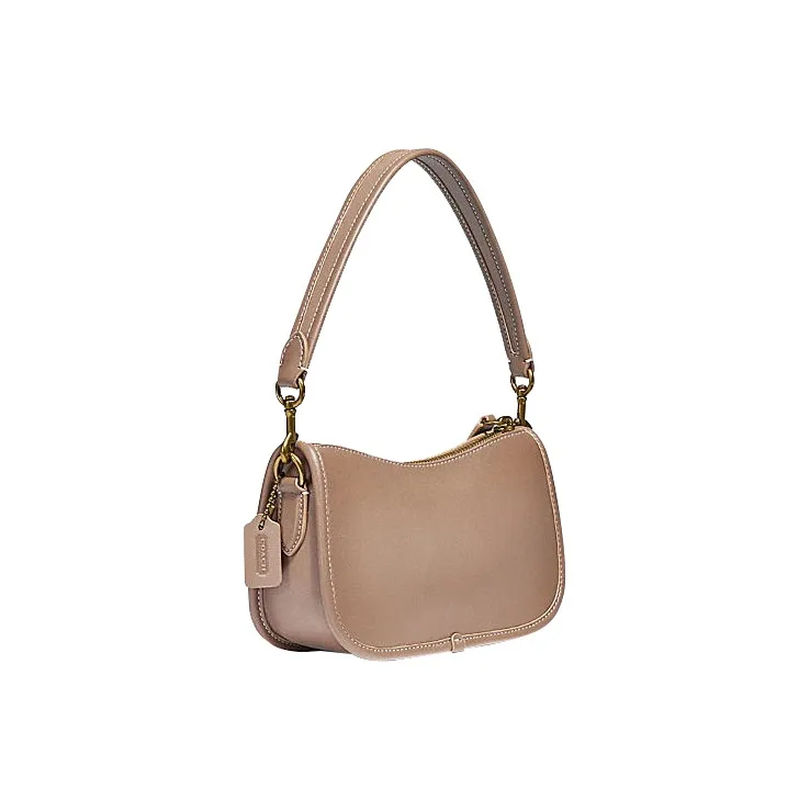 COACH Swinger Leather Shoulder Bag Handbag Crossbody Bag Shoulder Bag Women's Oat-1