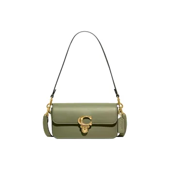 COACH Studio Glove Tanning Portable Crossbody Bag Shoulder Bag Women's Brass With Moss