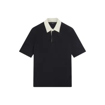 Dunhill SS25 Polo Shirt Men's Marine Blue
