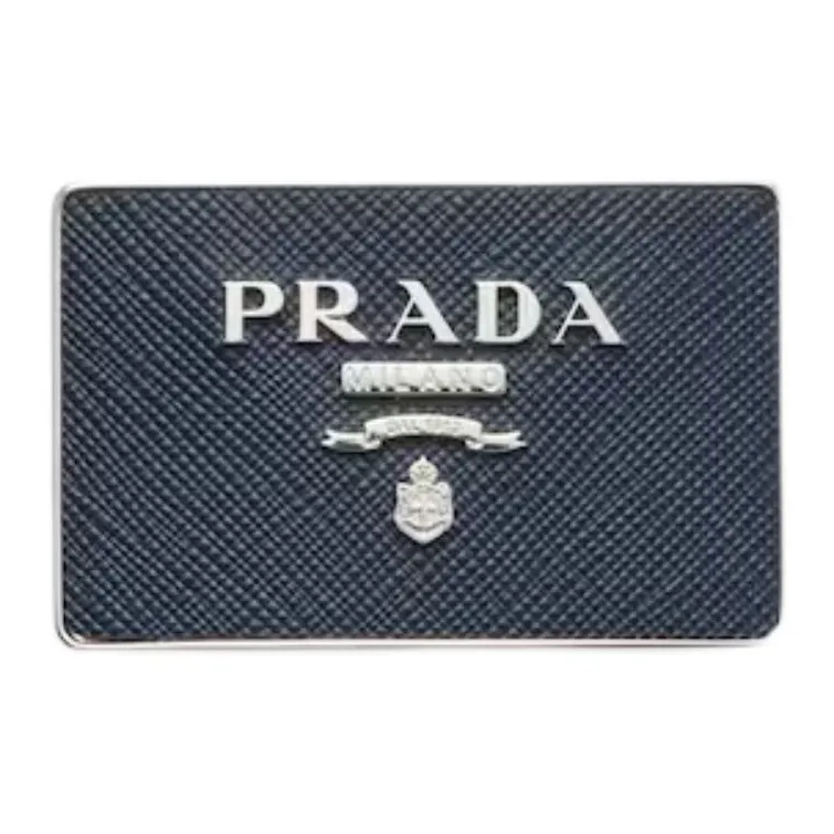 PRADA Metal, Calfskin Accessories Men's Blue-0