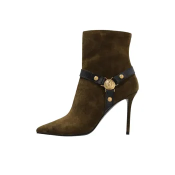 BALMAIN Ankle Boots 10.5cm Women's Green