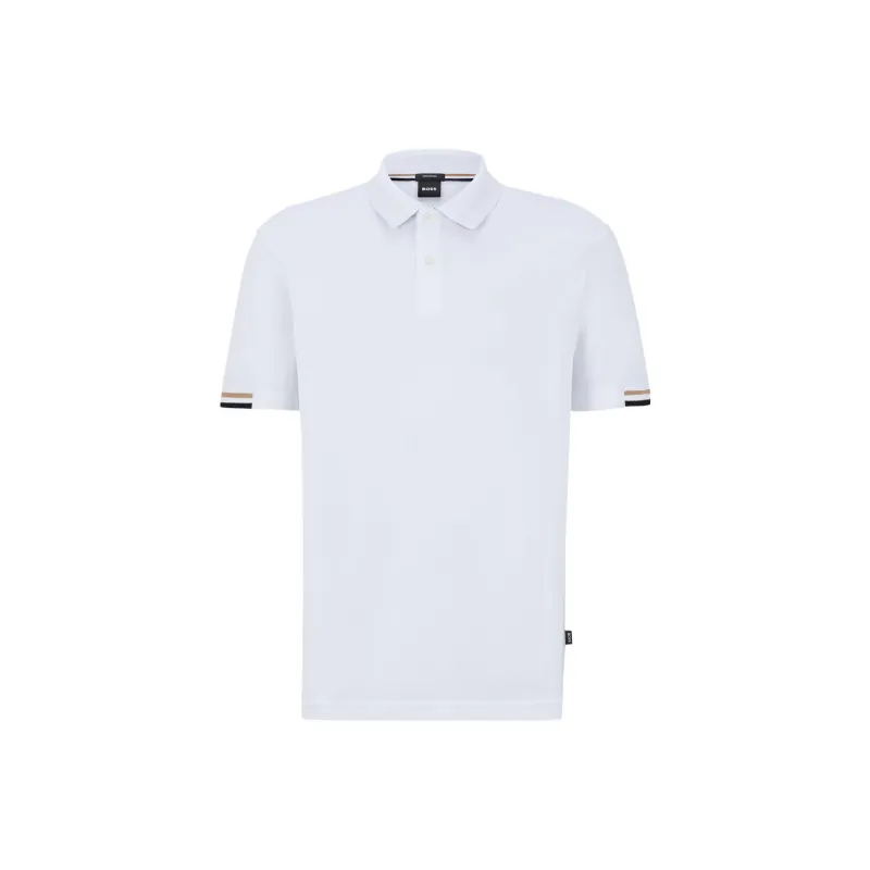 HUGO BOSS Rubberized Logo Regular Fit Polo Shirt-0