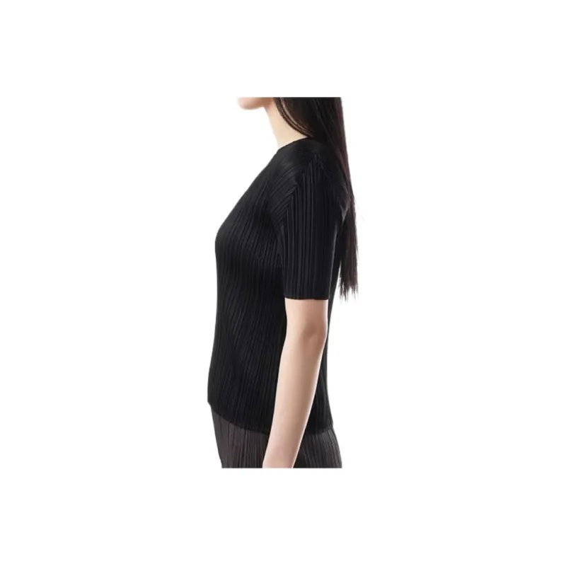 PLEATS PLEASE ISSEY MIYAKE T Shirt Women's Black-2