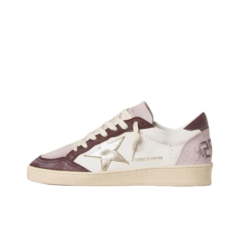 Golden Goose Ball Star Ltd Low Top Skateboard Shoes Women's White Purple-0