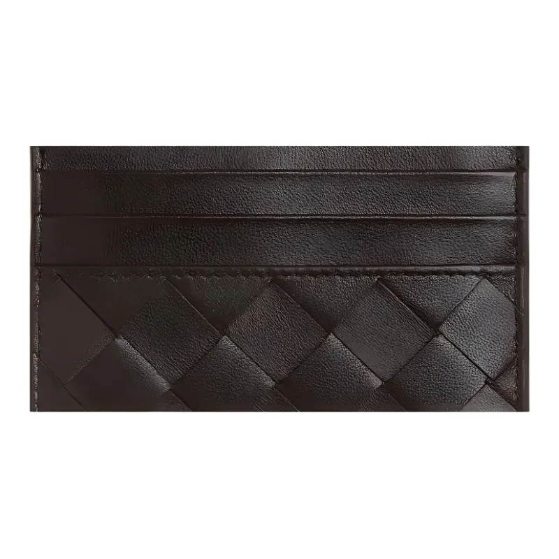 Bottega Veneta Intrecciato Sheepskin Card Holder Unisex Cream-3