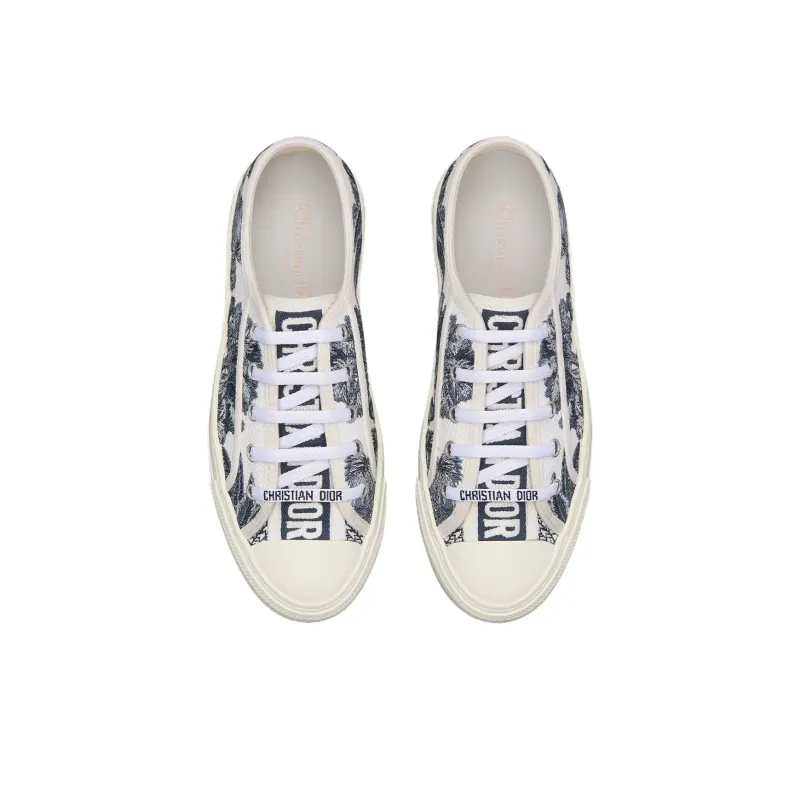 DIOR Walk'n'Dior Dioriviera Low Top Canvas Shoes Women's Blue-3