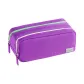 「Double Zip Large Capacity Pen Pouch」-Purple
