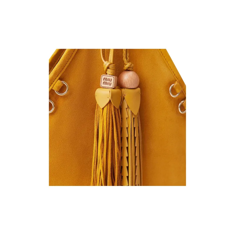 MIU MIU Sheepskin Handbag Women's Whiskey Color-3