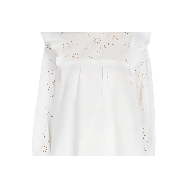 WEEKEND MaxMara Embroidered Ruffled Blouse-4