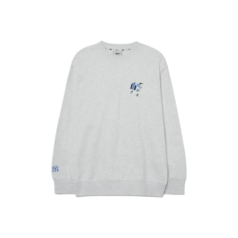 MLB New York Yankees Sweatshirts Unisex Light Gray-0