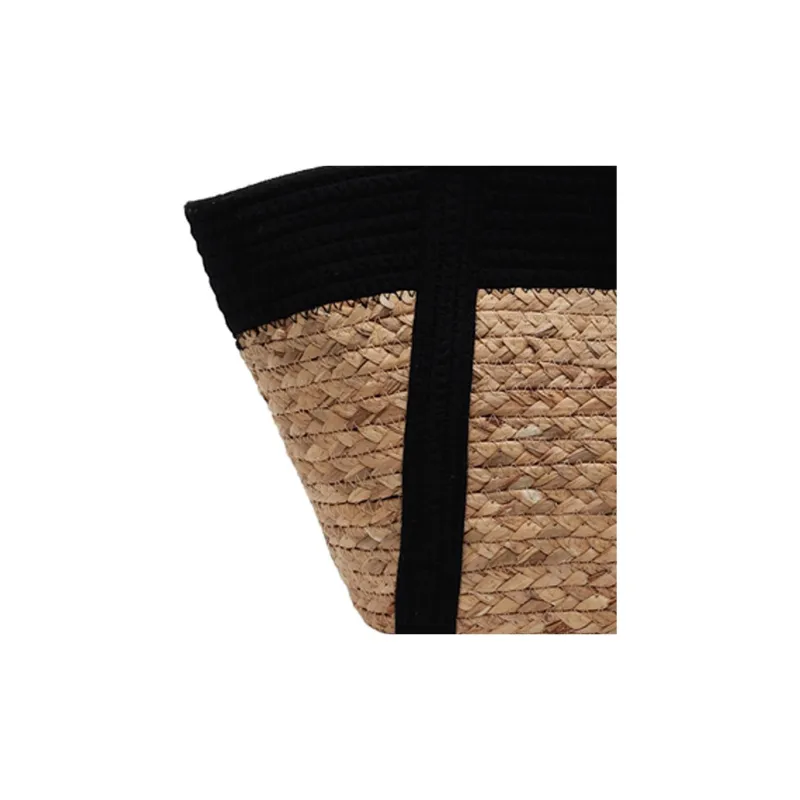 Wenpercy Straw Woven Underarm Shoulder Bag Regular Women's Black-2