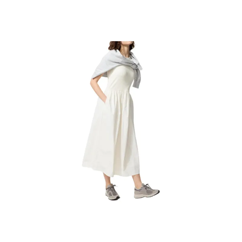 UNIQLO Sleeveless Dress Women's White-0
