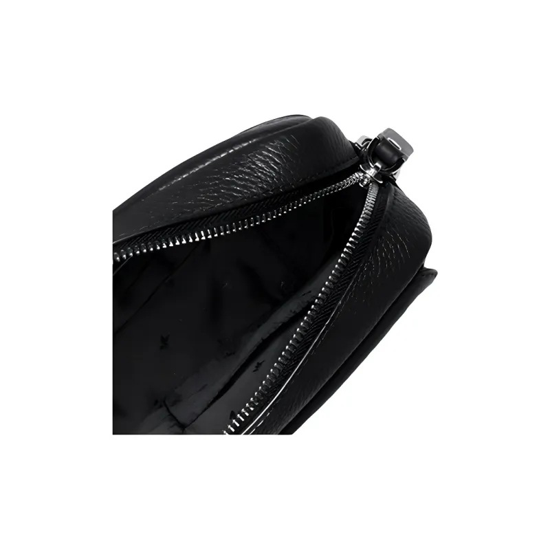 MICHAEL KORS MICHAEL KORS Handbag Collection Hudson Litchi Grain Leather Camera Bag Crossbody Bag Men's Black-3