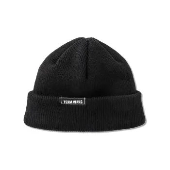 TEAM WANG Design Acrylic Beanies Unisex Black