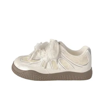 PARK DANCE Low Top Skateboard Shoes Women's Beige