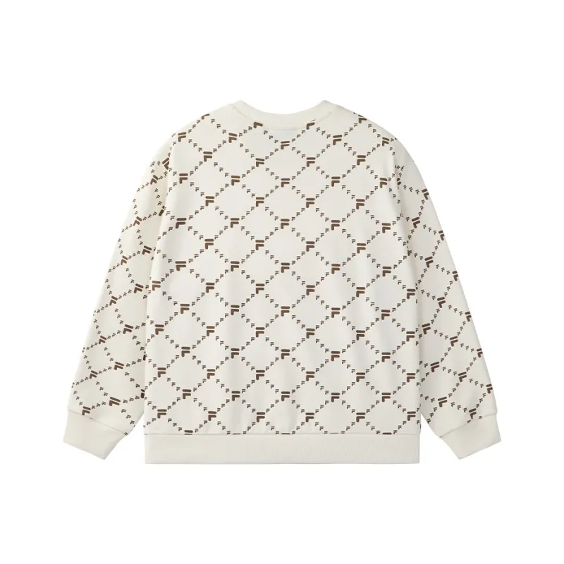 FILA FUSION FOB Series Sweatshirt Unisex Antique White Imitation-1