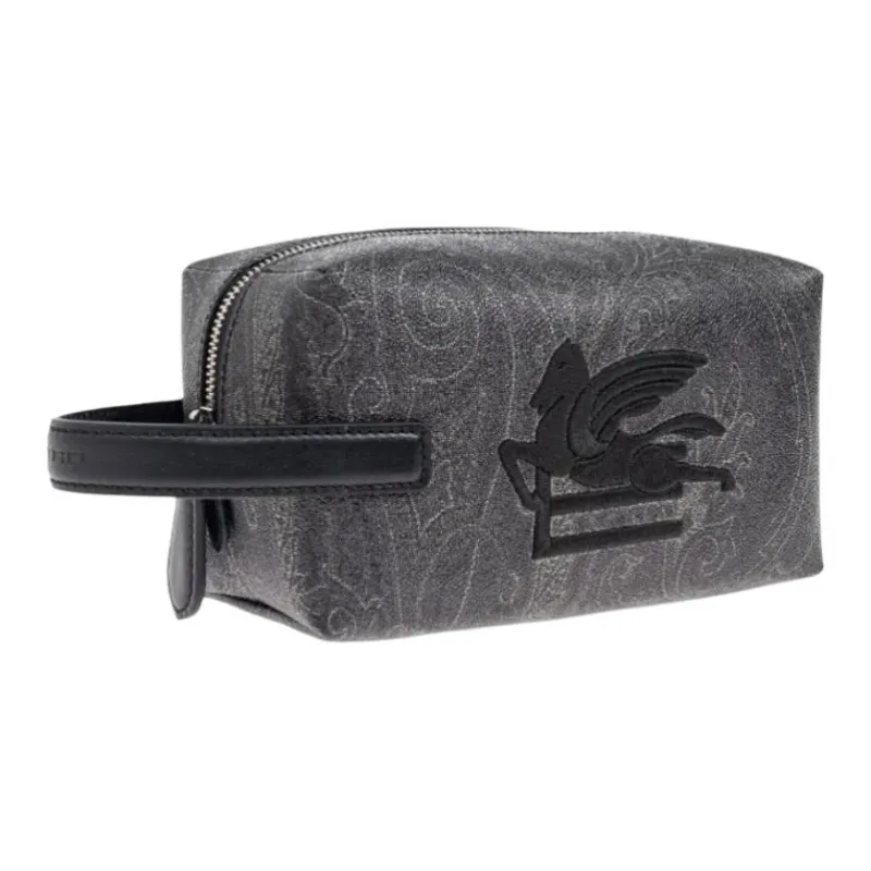 ETRO Cotton Travel Storage Bag Men's Gray-1