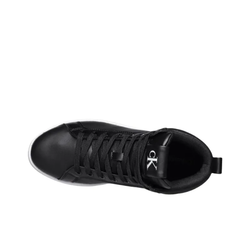 CKJ CALVIN KLEIN JEANS Mid Top Skateboard Shoes Women's Black-4