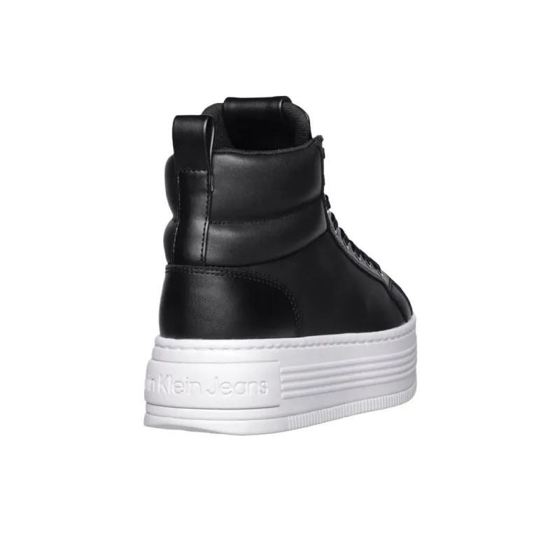 CKJ CALVIN KLEIN JEANS Mid Top Skateboard Shoes Women's Black-3