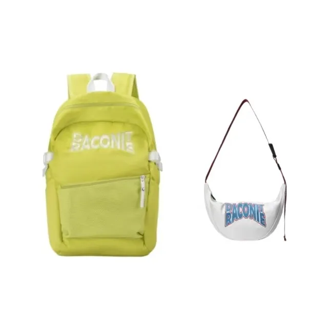 DRACONITE Polyester Students Backpack Regular Unisex Neon Green-12