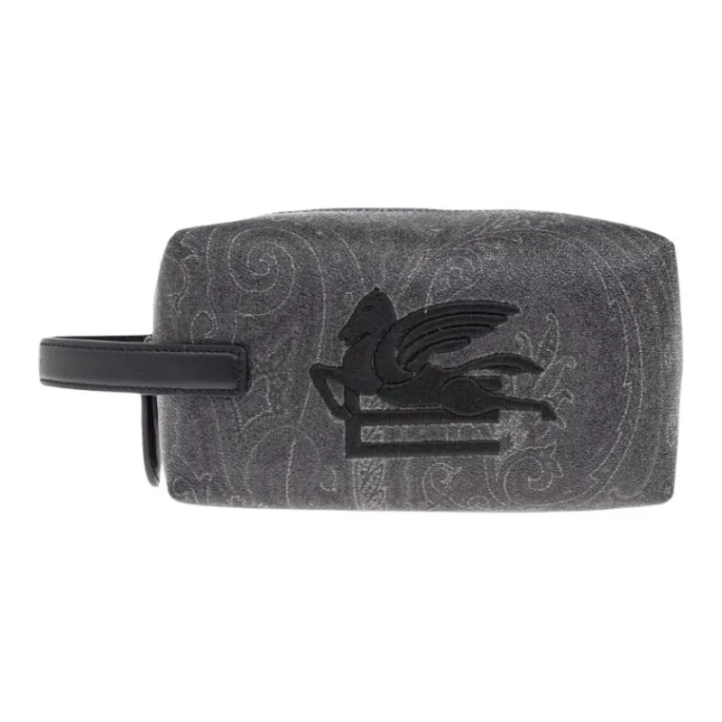 ETRO Cotton Travel Storage Bag Men's Gray-0