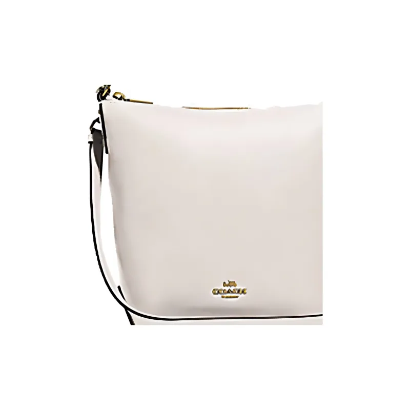 COACH Leather Water Buckets Hobo Crossbody Bag, Shoulder Bag Medium Size Women's Ecru-1