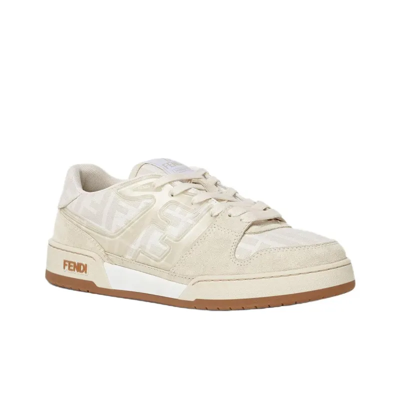 FENDI Match Low Top Skateboard Shoes Men's White-2