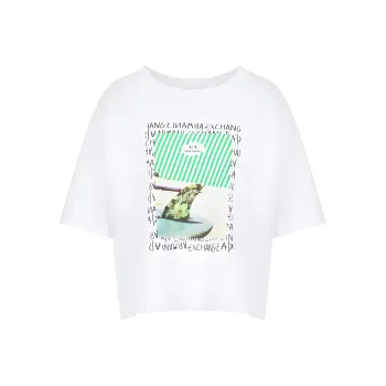 ARMANI EXCHANGEAE Crop Top Women's White