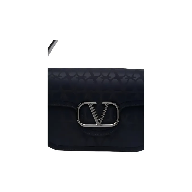 Valentino Printed Pattern Crossbody One Shoulder Handbag Men's Marine Blue-2