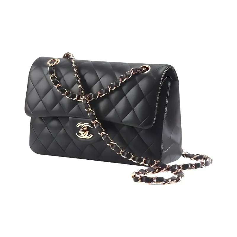 CHANEL Classic Flap CF Lambskin Shoulder Bag, Crossbody Bag Trumpets Women's Black-1