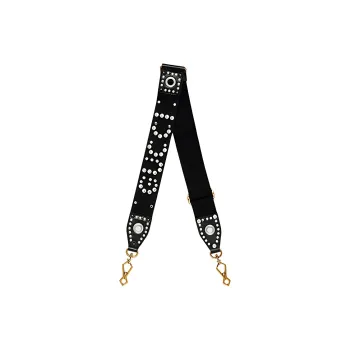 GUCCI Leather Shoulder Strap Bag Straps Women's Black