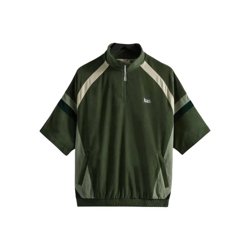 KITH Mixed Micro Cord Linden Retro Quarter Zip-0