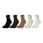[Soft and Warm Pile Socks]Black+Dark Coffee+Coffee+Ecru+White