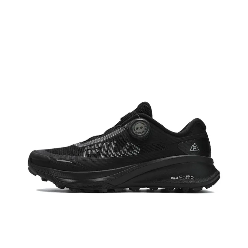 FILA LYNX BOA Abrasion Resistant Low Top Running Shoes Women's Black-0