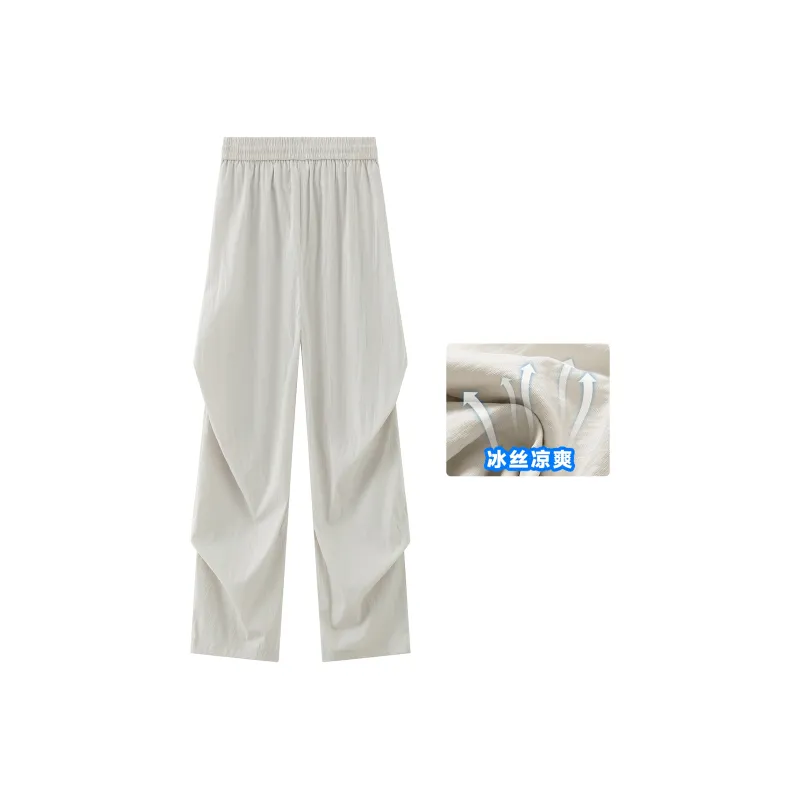 SOIE Casual Pants Unisex Gray White-3
