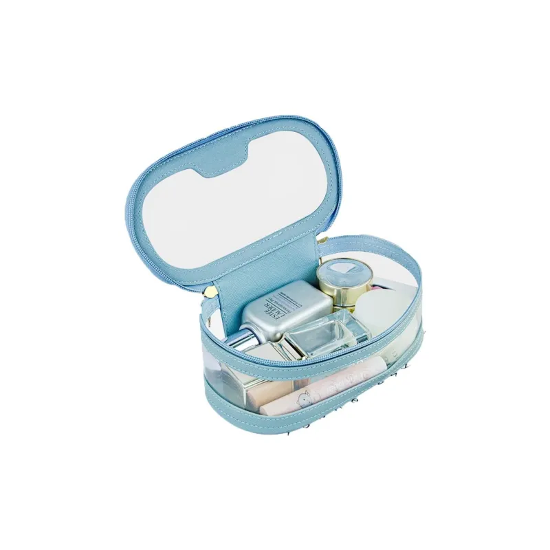 WW 160704 Refreshing Refined Cosmetics Bag Premium Small Run Design With Texture PVC Transparent Makeup Bag Makeup Bags-2