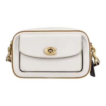 COACH Willow Leather Camera Bag, Shoulder Bag, Crossbody Bag Small Size Women's White
