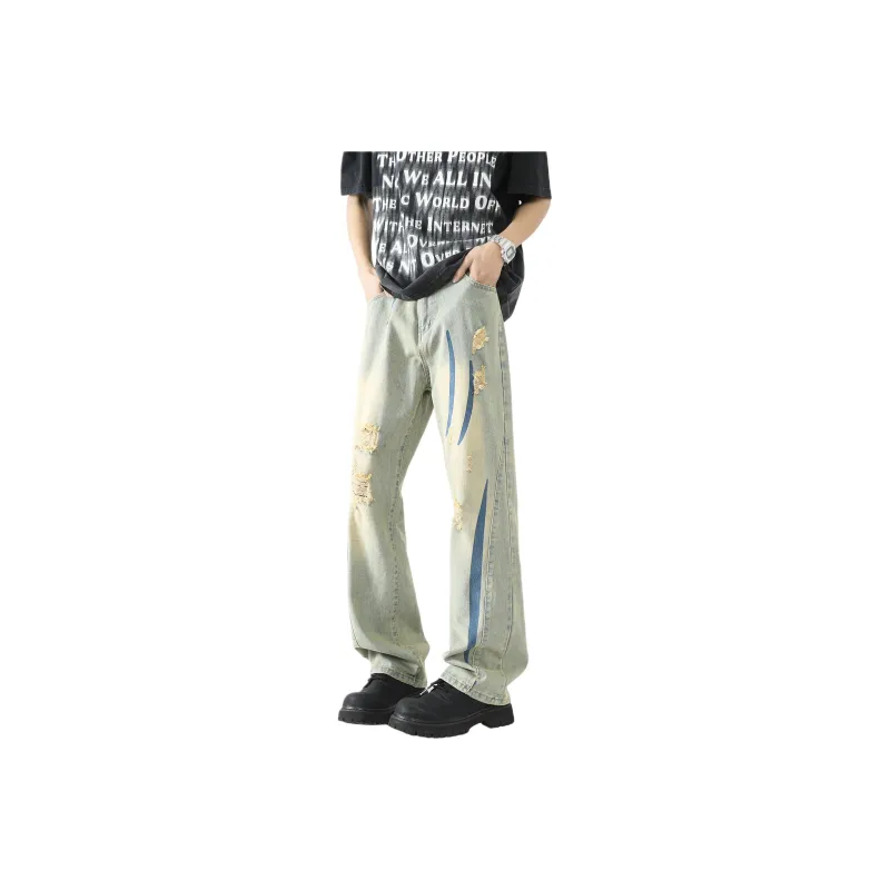 FOREVER 21 Jeans Unisex Yellow Mud Blue-0