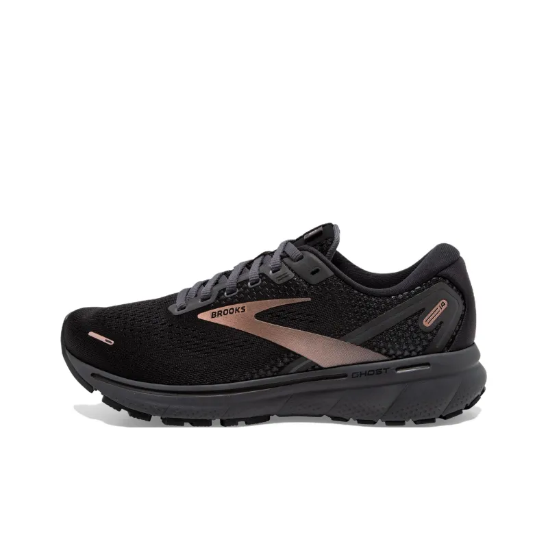 Brooks Ghost 14 Abrasion Resistant Low Top Casual Running Shoes Women's Black-0